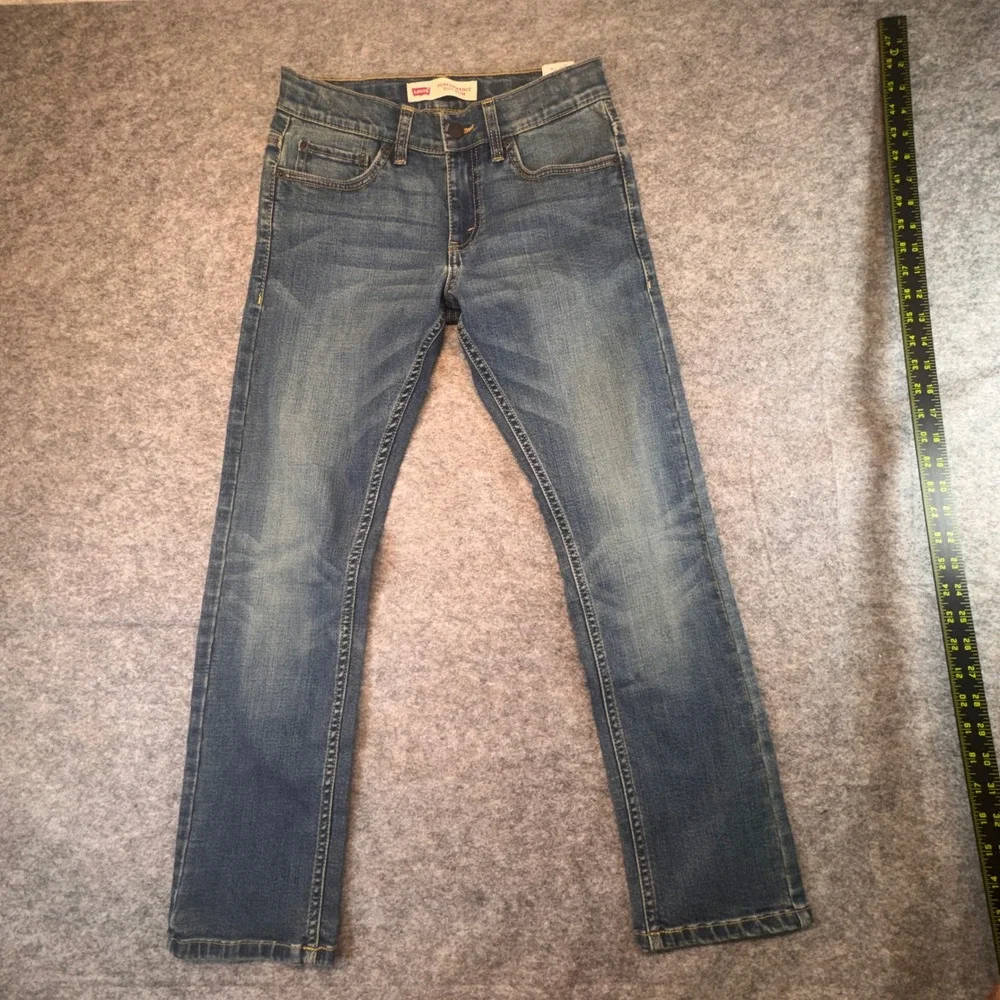 Levis Performance 511 Slim Jeans Boys Size 12 Reg W26 L26 Medium Wash Blue Denim